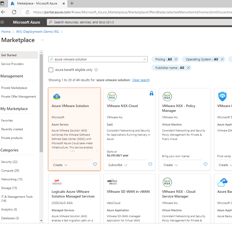 Introduction Of Azure Vmware Solution 1705